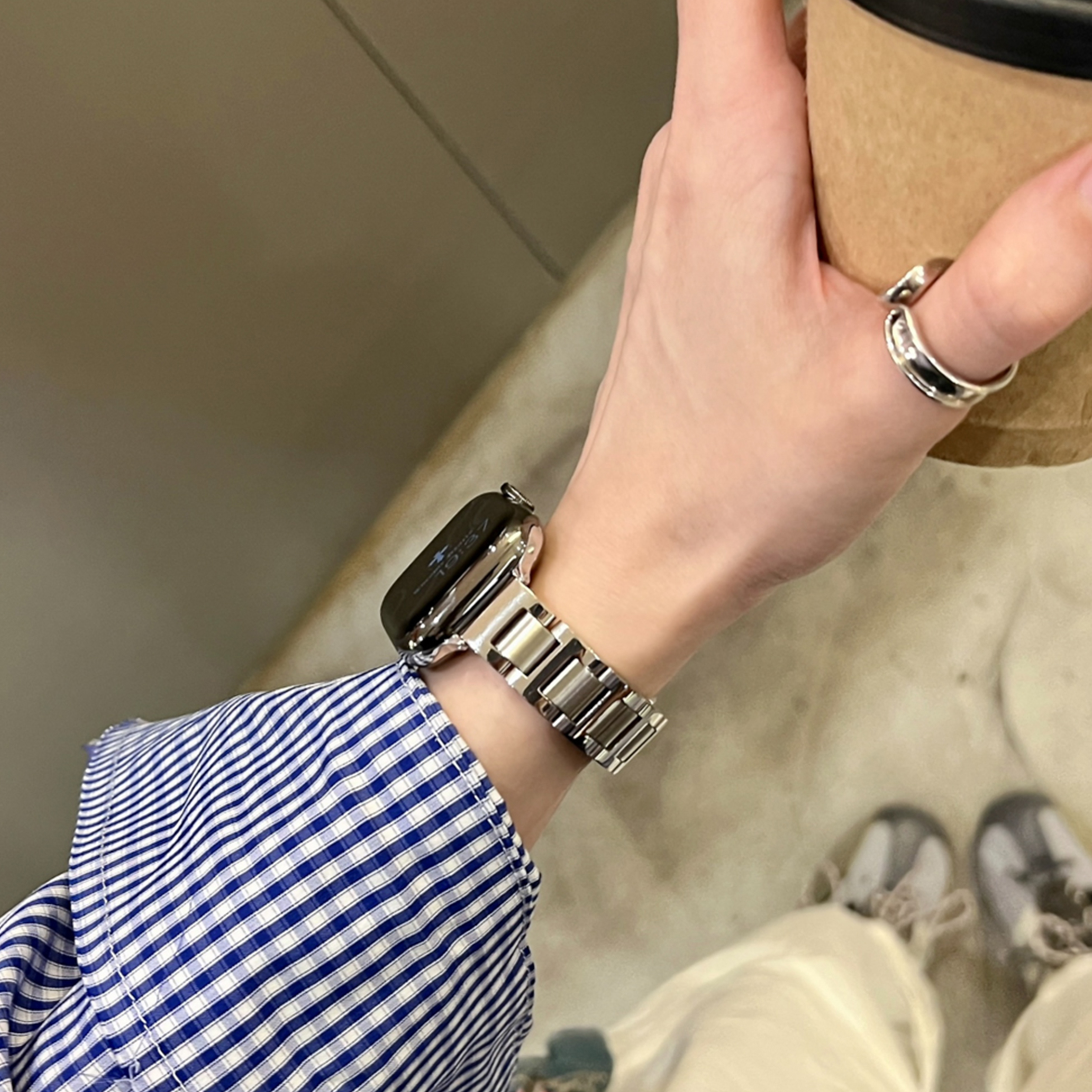 适用小米手环9pro表带高级感红米手表watch6/4/5fit4金属小众女款