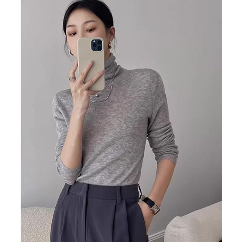 羊毛衫女长袖网红上衣百搭时尚打底衫宽松气质针织衫洋气内搭毛衣