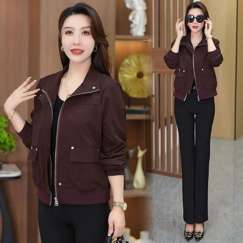 时尚短外套女2025秋季新款短款小个子洋气百搭显瘦休闲夹克上衣潮