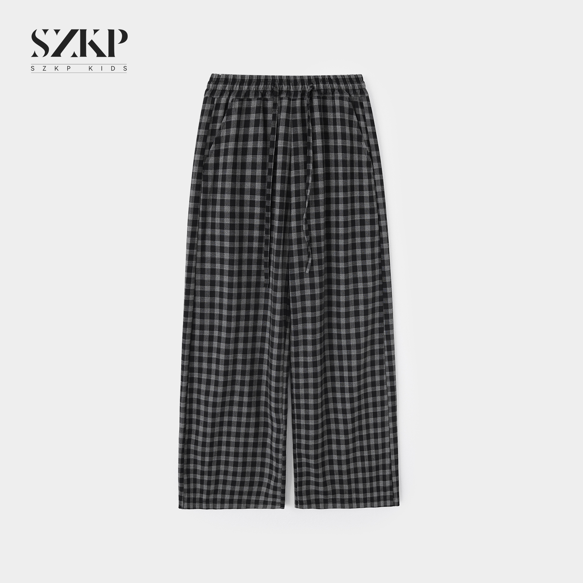 SZKP透气不漏格子阔腿裤女童夏季新款儿童洋气休闲裤JMKX550875