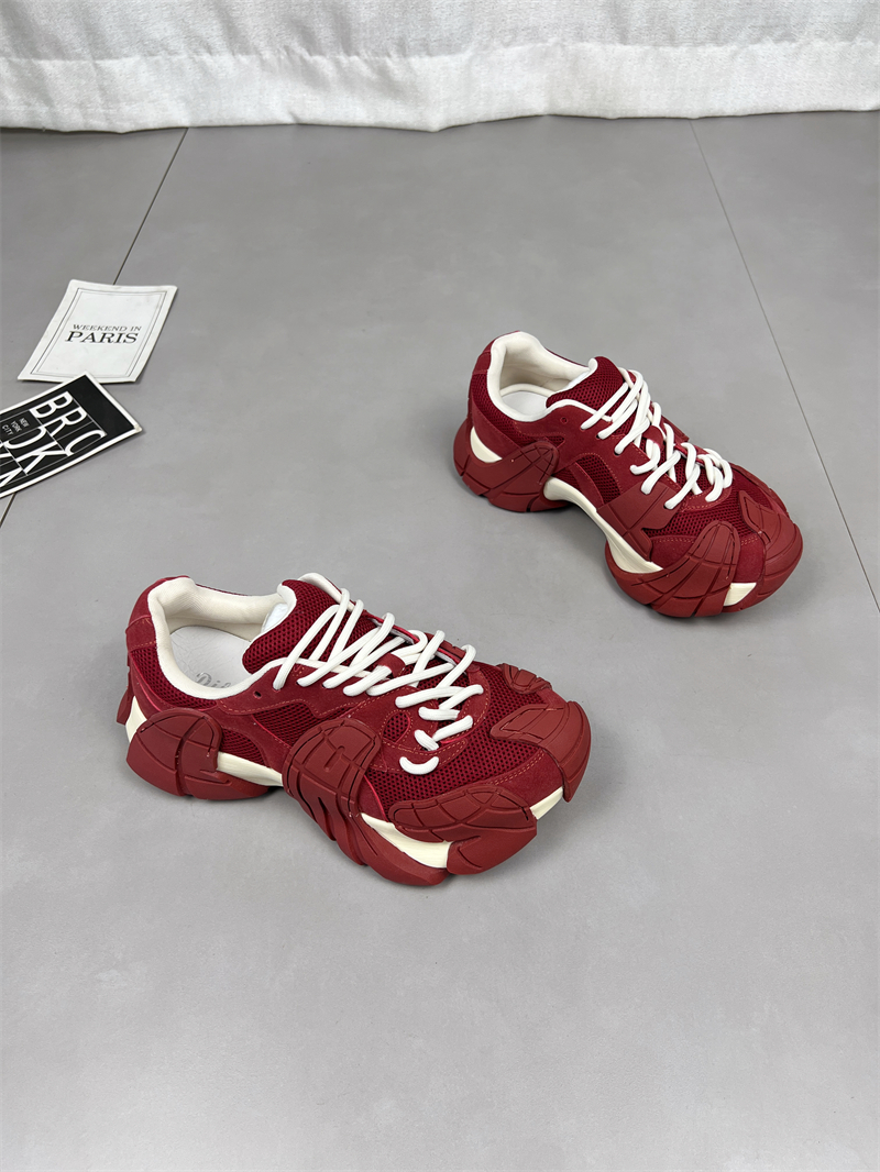 欧洲站个性八爪鱼老爹鞋女2025秋季新款真皮潮网面厚底休闲运动鞋
