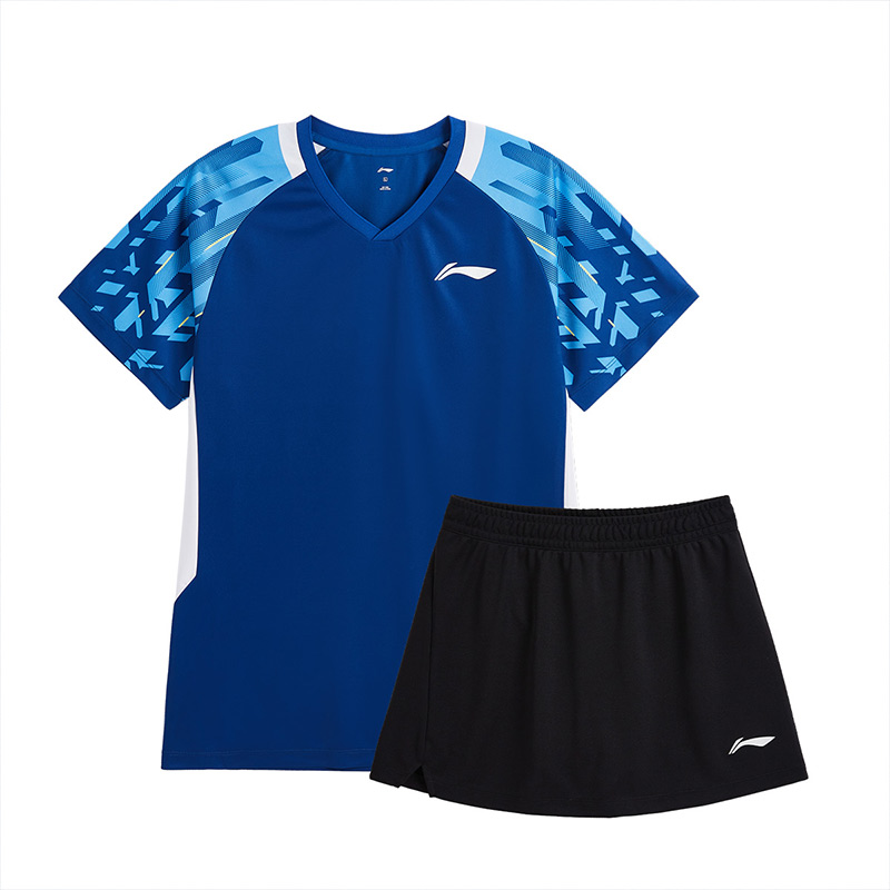 李宁羽毛球服装女款短裙运动套装2025新款大赛服女士羽毛球训练服