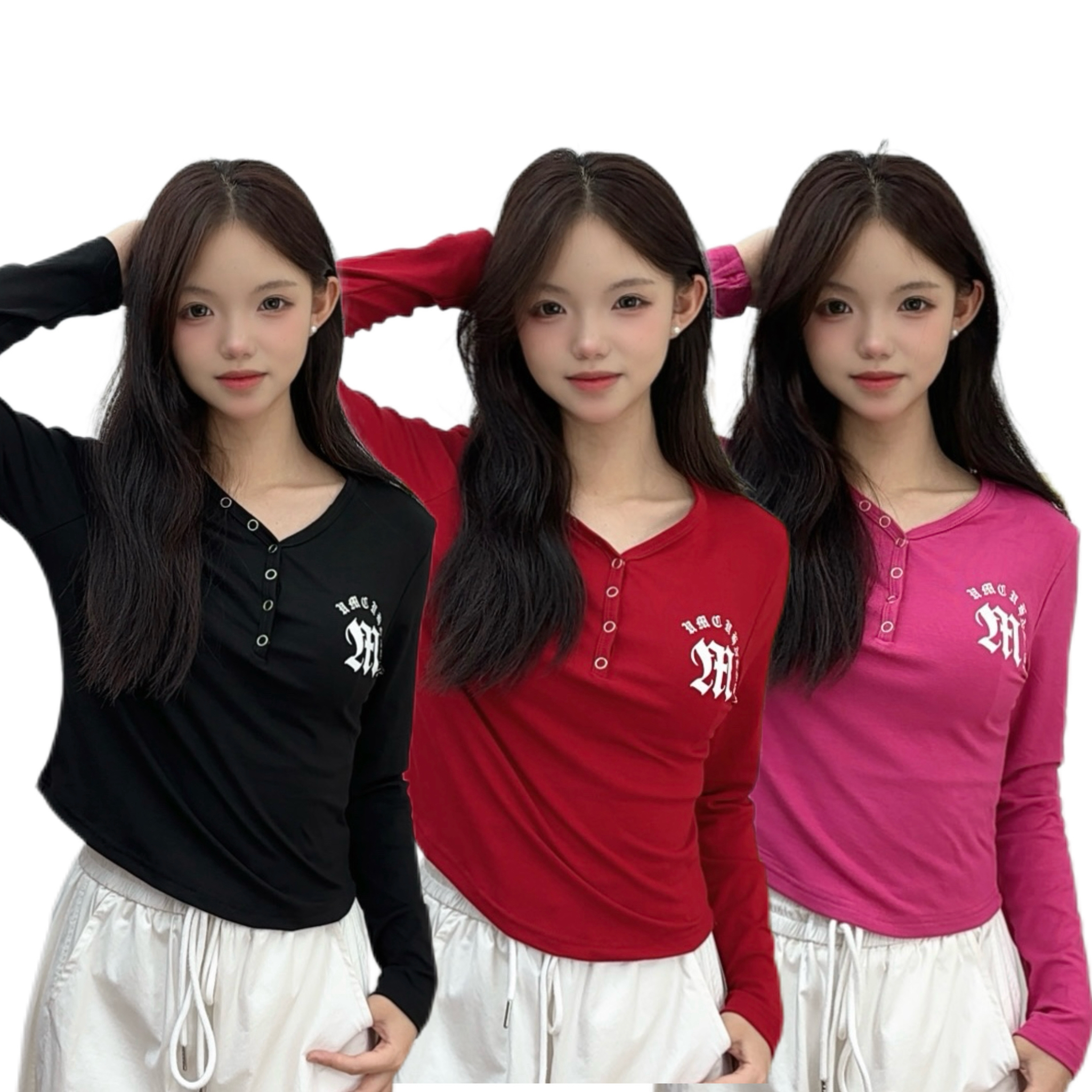 【秋风吹起】广场舞上装新款百搭秋季V领显瘦上衣时尚气质长袖C210