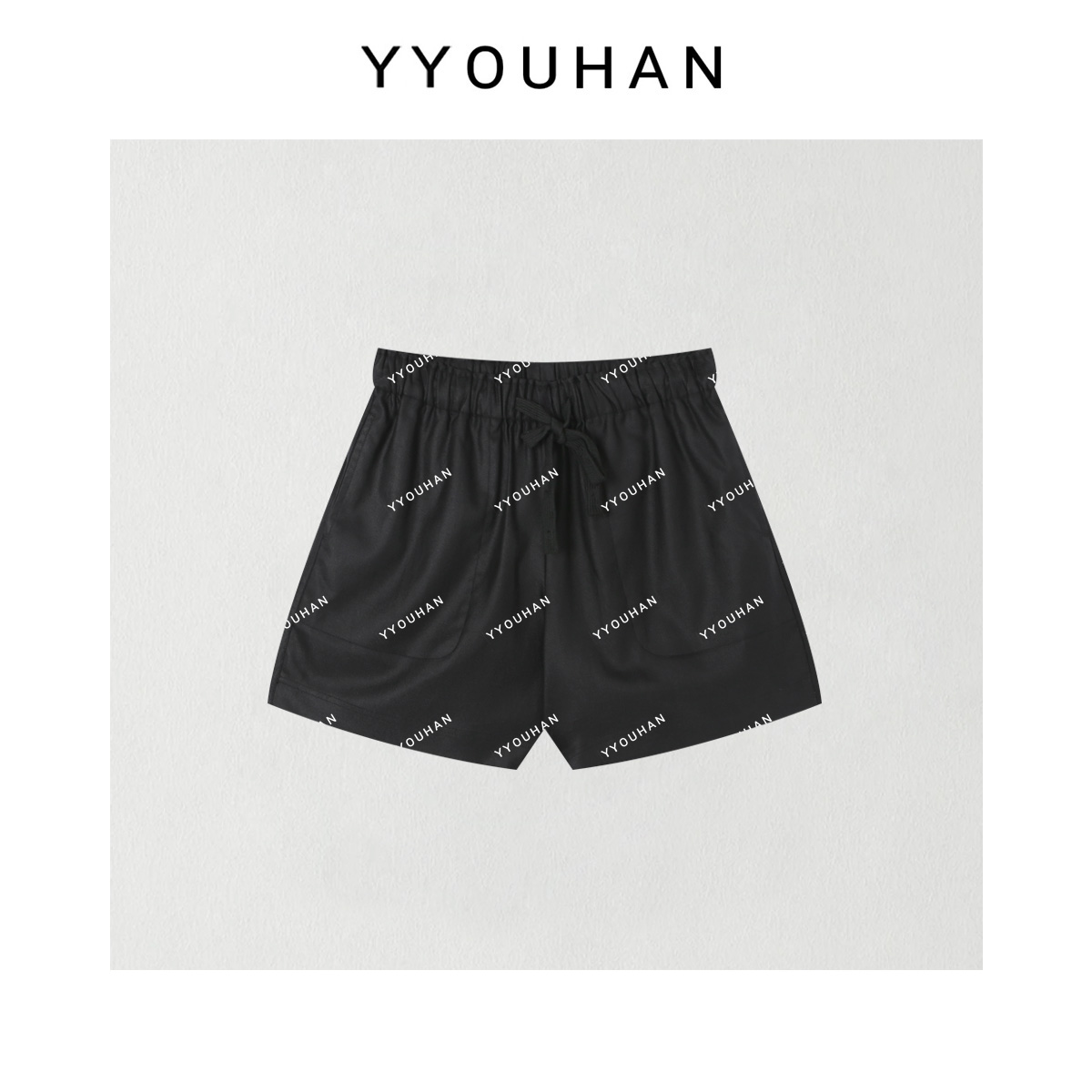 YYOUHAN 2025夏季小众设计极简风纯色短裤休闲裤 2505C2440