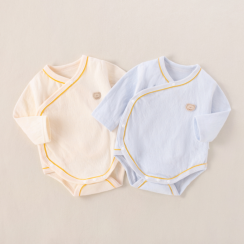 包屁衣婴儿春秋纯棉新生儿衣服婴幼儿三角哈衣宝宝睡衣护肚连体衣
