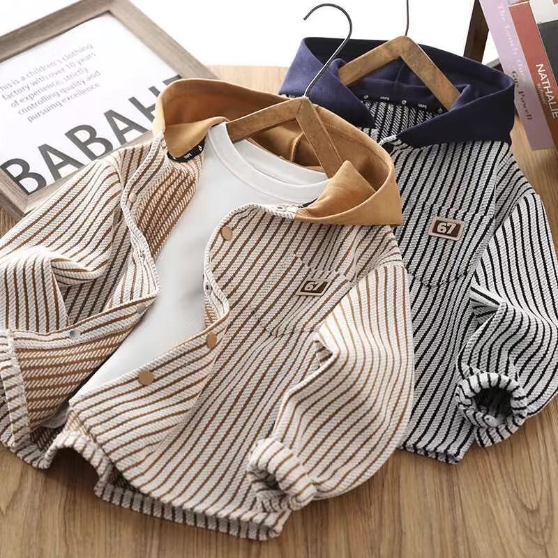 儿童春装男童外套春秋款2025新款韩版带帽男孩开春休闲连帽中小童