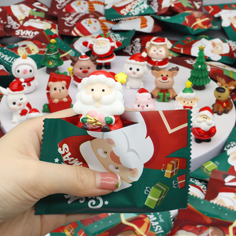 独立迷你盲袋圣诞礼物老人奖励礼品儿童微缩雪人圣诞节盲盒摆件