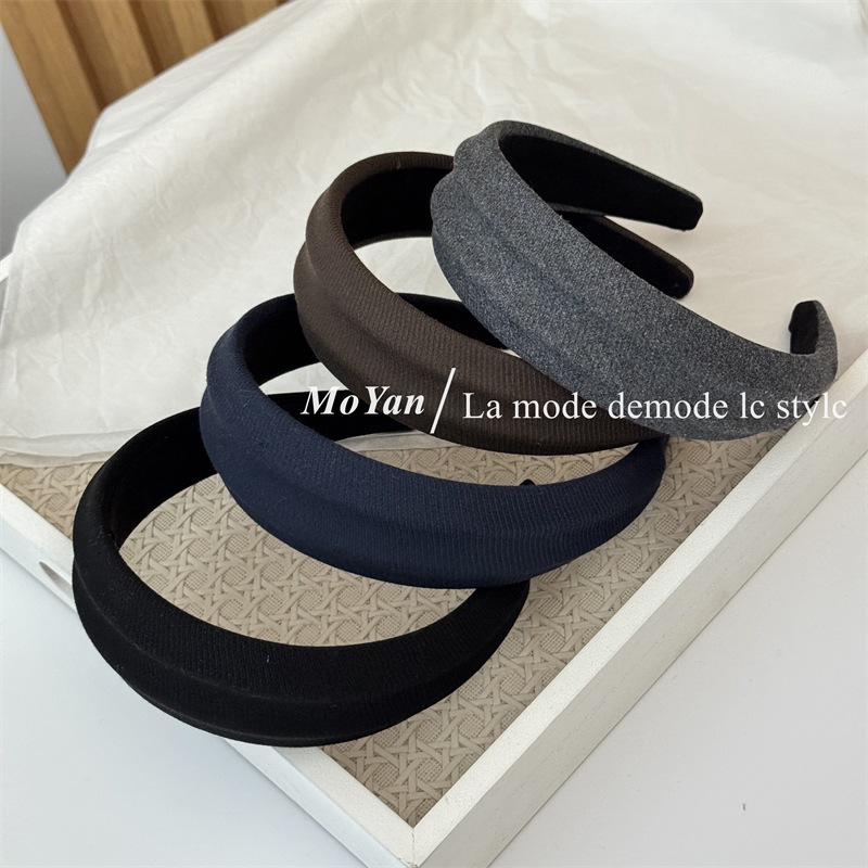 复古凹凸针织布艺发箍女2025高级设计感显脸小头箍外出气质压秋冬