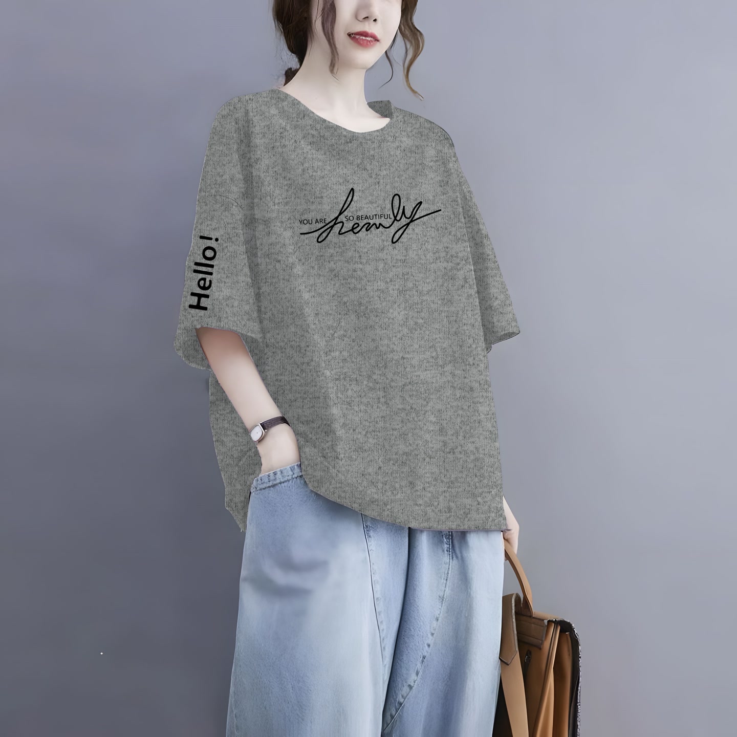 100%棉短袖T恤女夏季200斤大码显瘦宽松时尚休闲半袖洋气百搭上衣