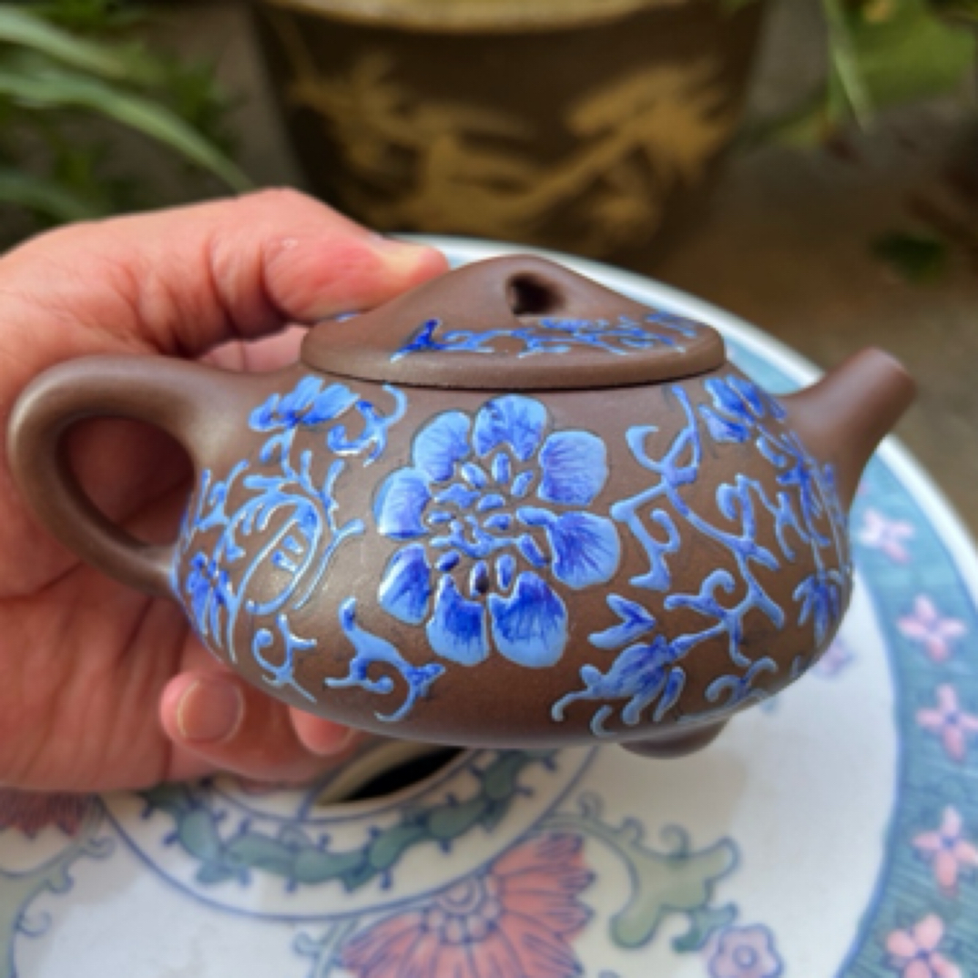 募古砝琅彩工艺手工紫砂壶