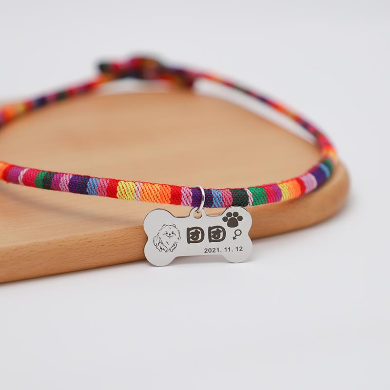 防丢牌挂牌狗牌定制脖圈刻名字宠物用品狗狗身份牌防走丢潮牌项圈