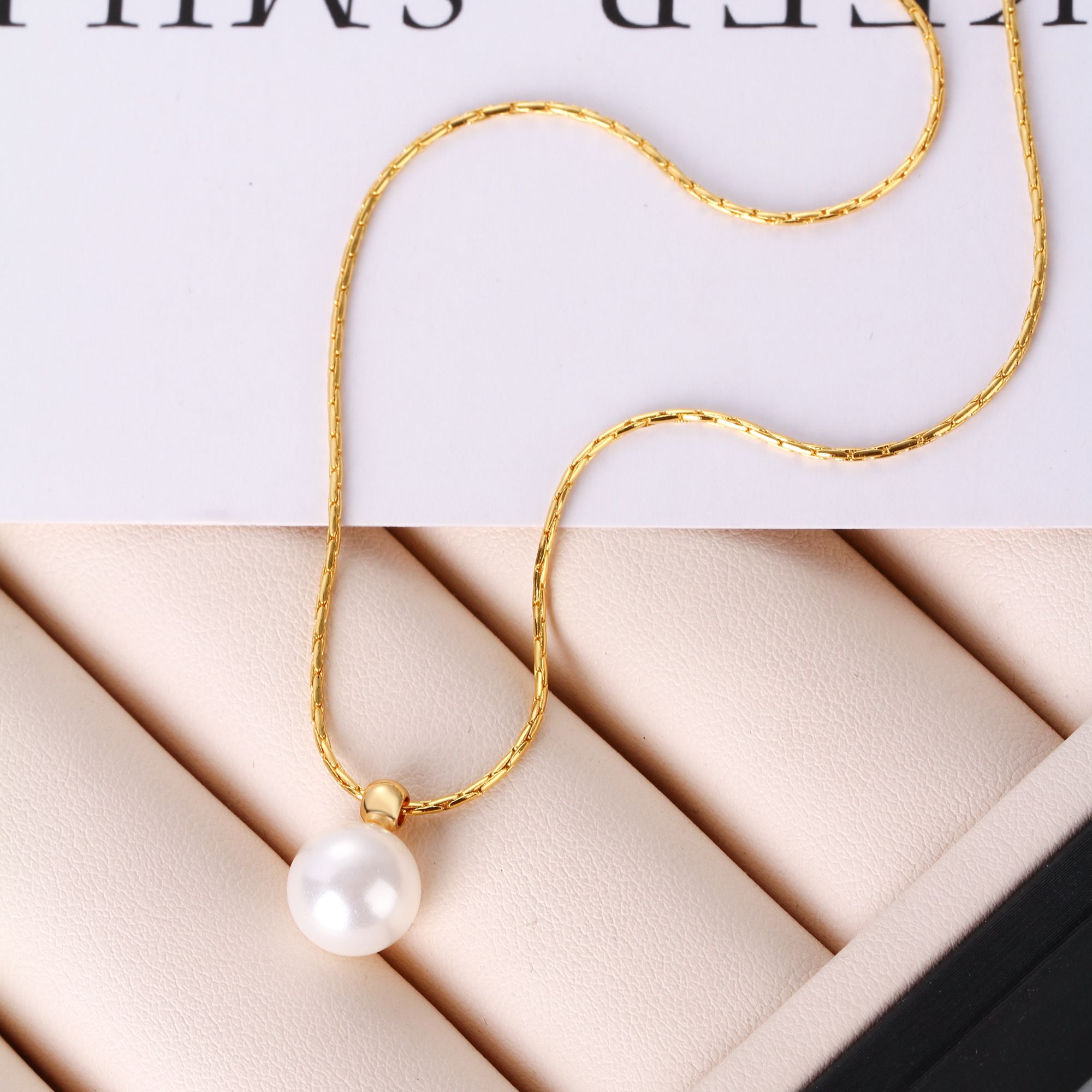 【KEFAN珂梵】ins简约气质百搭吊坠仿珍珠项链锁骨链