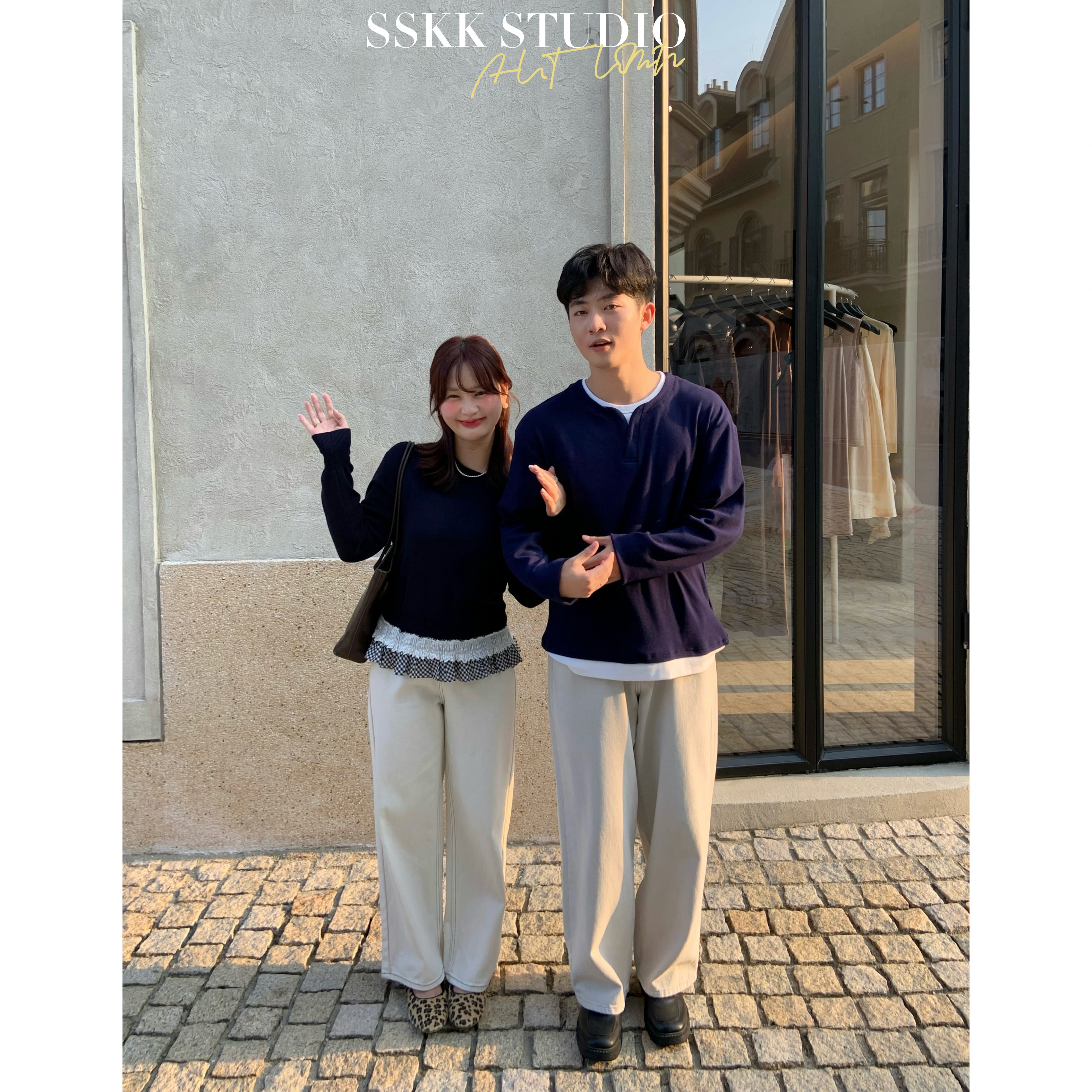 KMZY/KMZY山_山【城市漫步】微胖女装韩版秋冬感显瘦款明线牛仔裤女