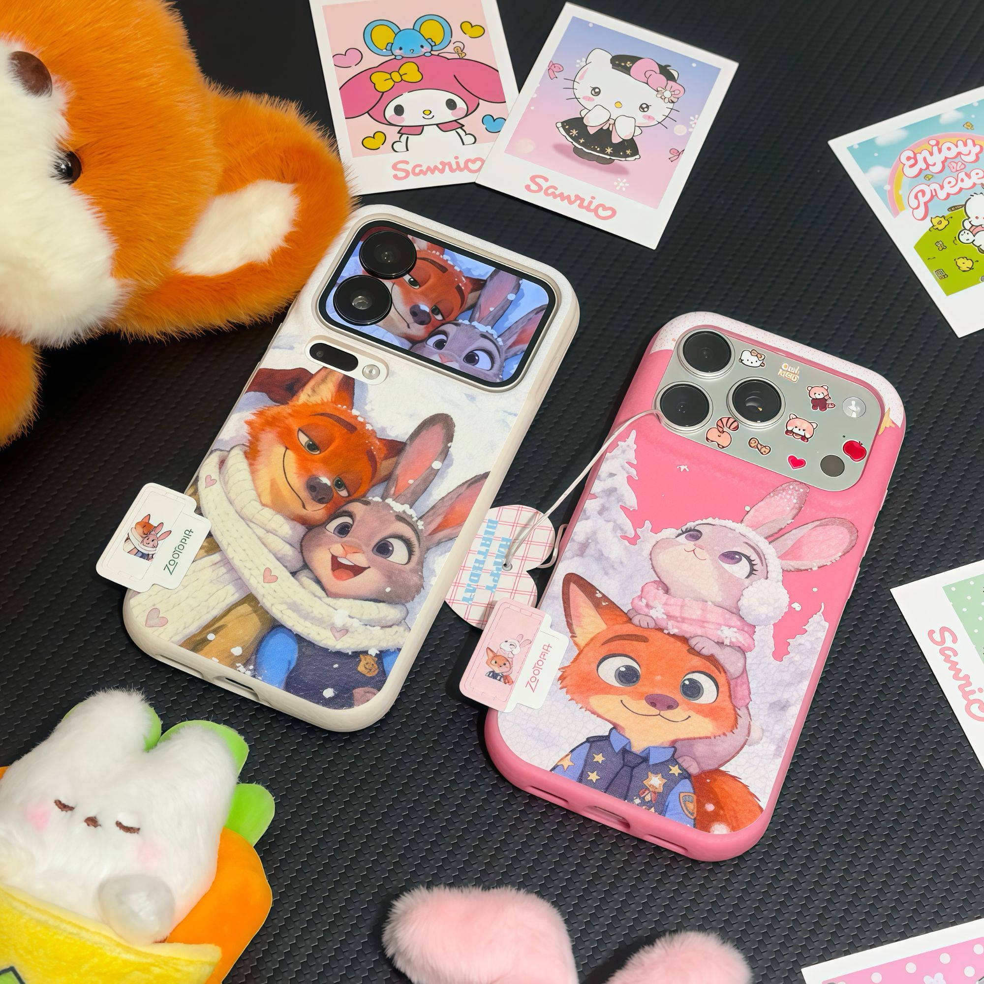 BANCA围巾朱迪尼克标签适用苹果17/16皮纹手机壳华为vivo小米oppo