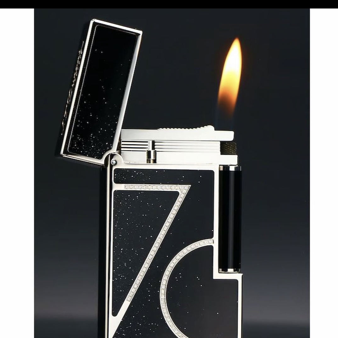 【70周年纪念款】朗声DP时尚金色打火机充气中国大漆纯铜侧滑砂轮