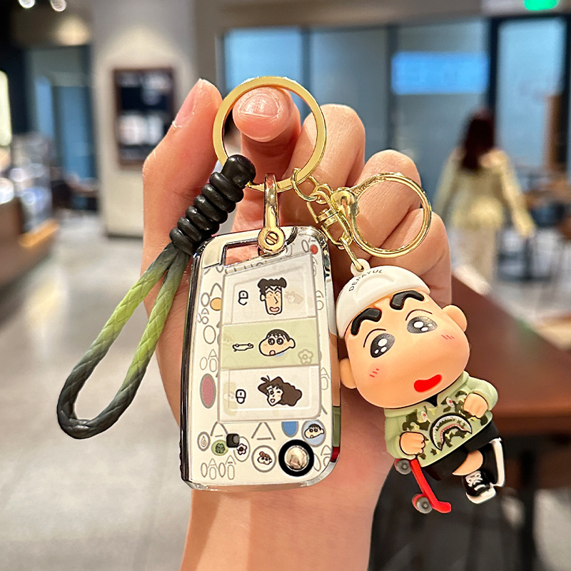 适用大众速腾钥匙套蜡笔小新探岳宝来帕萨特polo迈腾cc/TPU保护壳