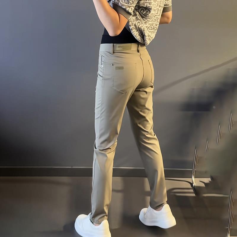 大码男装春秋高档男士透气高级感直筒休闲长裤子商务新款时尚舒适
