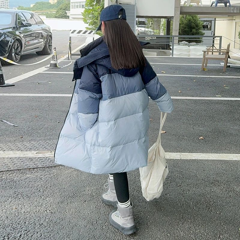 女童羽绒服中长款冬装2025新款女大童初中生过膝加厚冬季儿童外套