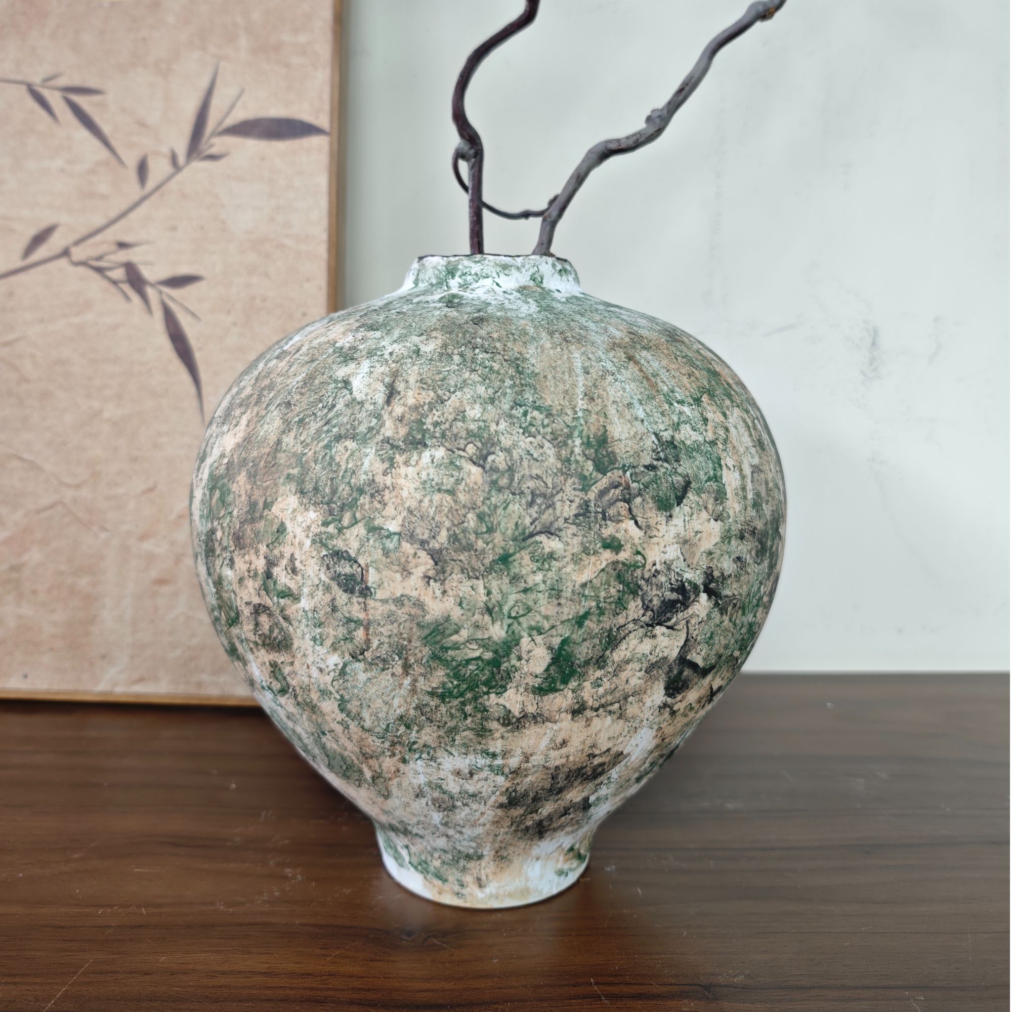 【老孙头】专属景德镇陶瓷花瓶诧寂斑驳田园风高度29口径5