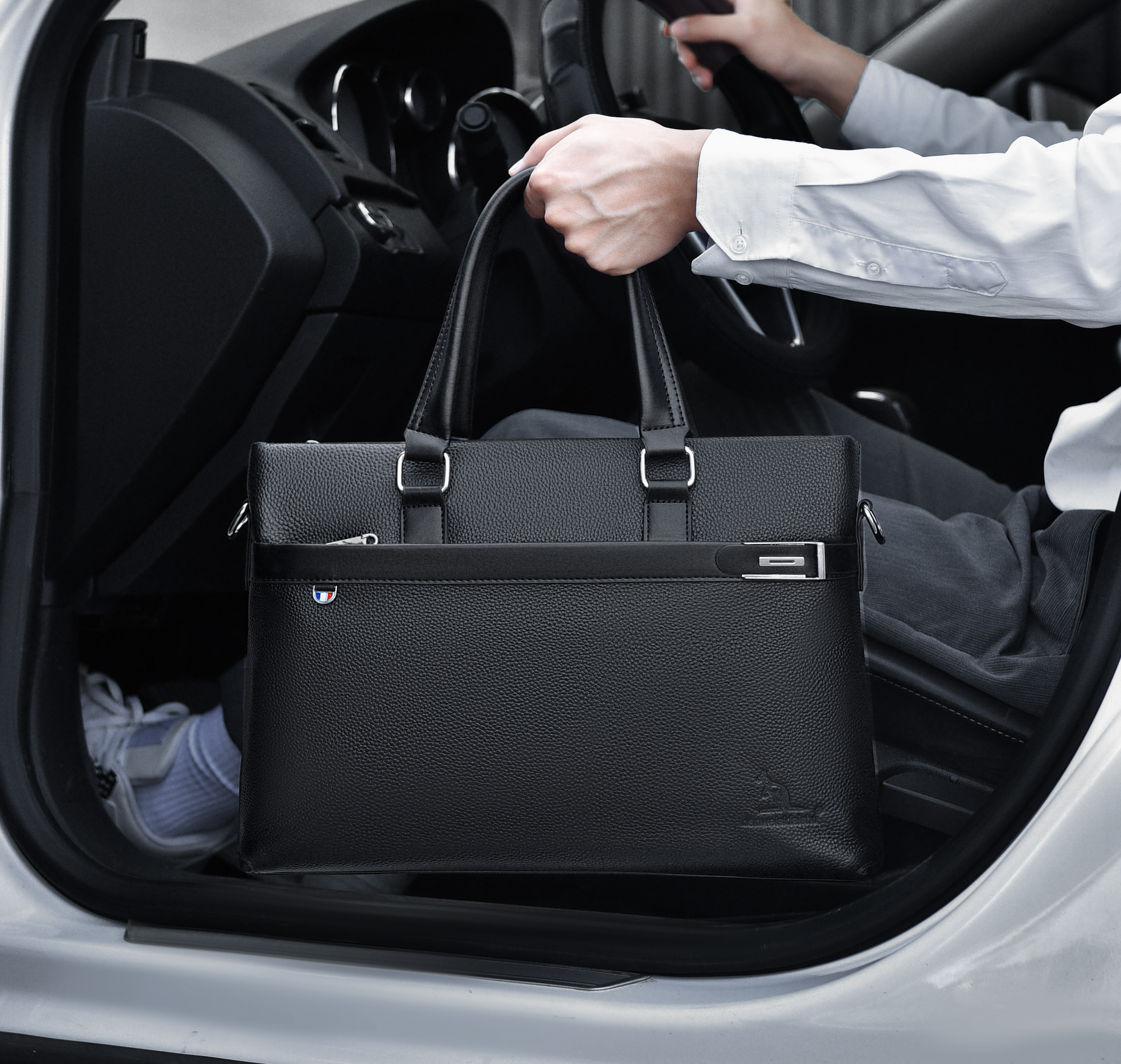 【官方正品】2025新款头层牛皮电脑包公文包大容量时尚商务9991A