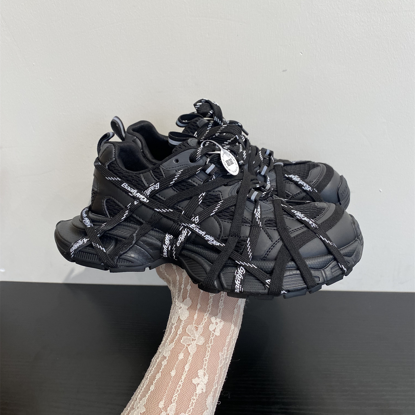 厚底蜘蛛网老爹鞋女款2025新款秋冬时尚潮酷增高小个子休闲运动鞋