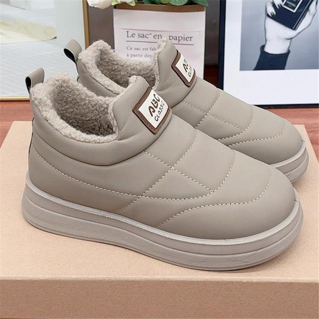 冬季新款雪地靴女加绒加厚2025保暖厚底棉鞋防滑软底中老年妈妈鞋