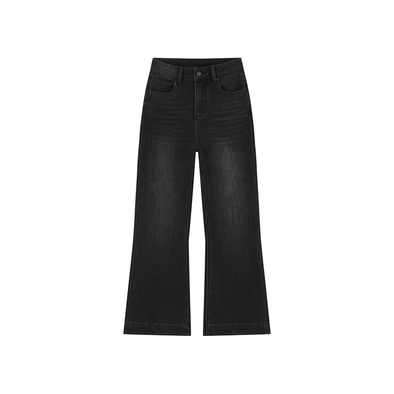 秋冬新款四面弹微喇裤女高腰时尚复古百搭小个子显瘦九分牛仔裤