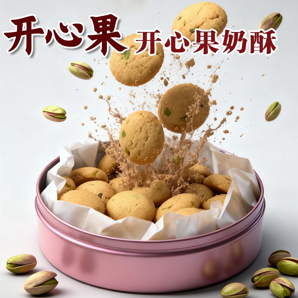 品香斋黄油小奶酥手工烘焙饼干早餐下午茶点心休闲零食铁罐礼盒