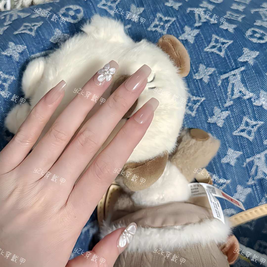 赵露思许妍同款·Y2K纯手工定制手捏花锆石钻穿戴甲