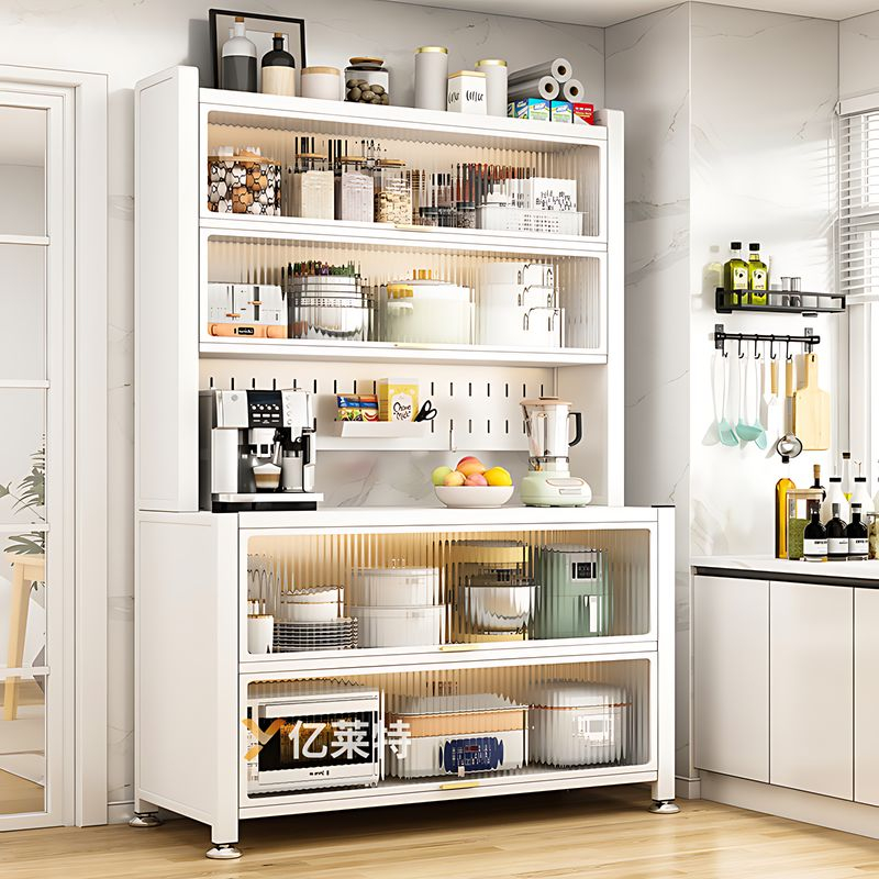 厨房餐边柜靠墙一体柜置物架厨房餐边柜官方正品大容量小户型简易