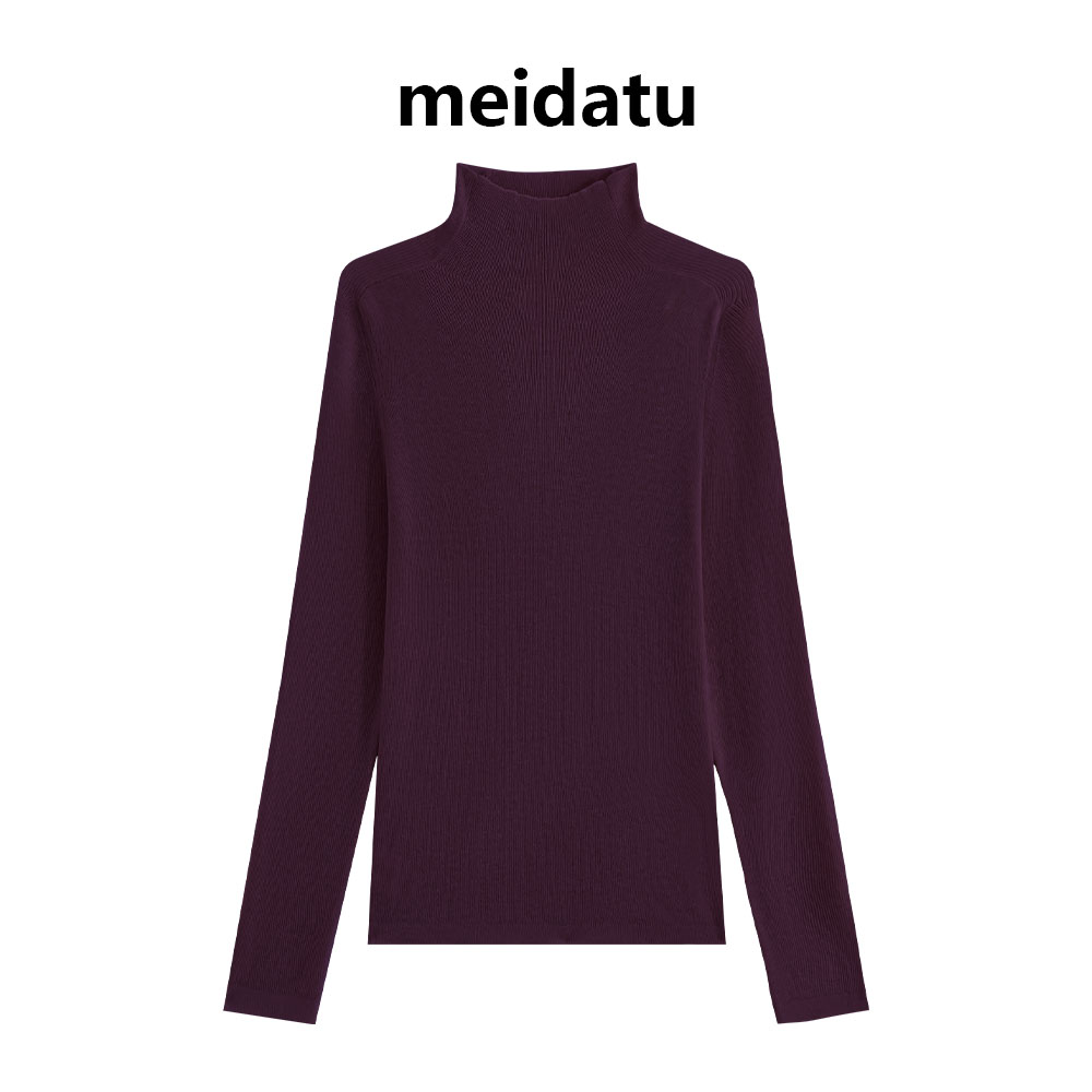美哒兔（秋日伴侣）百搭中高领针织打底衫（小个子版）CM838-Q