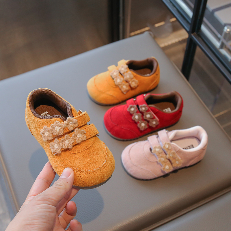 女童勃肯鞋2025春秋新款女宝宝单鞋中小童磨砂皮儿童软底公主鞋潮