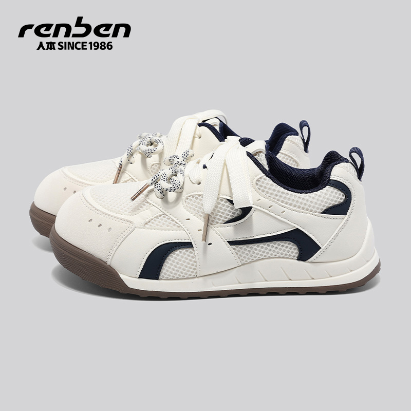 人本官方旗舰店2025运动鞋跑步复古ins风百搭经典琥珀琉光韩版潮