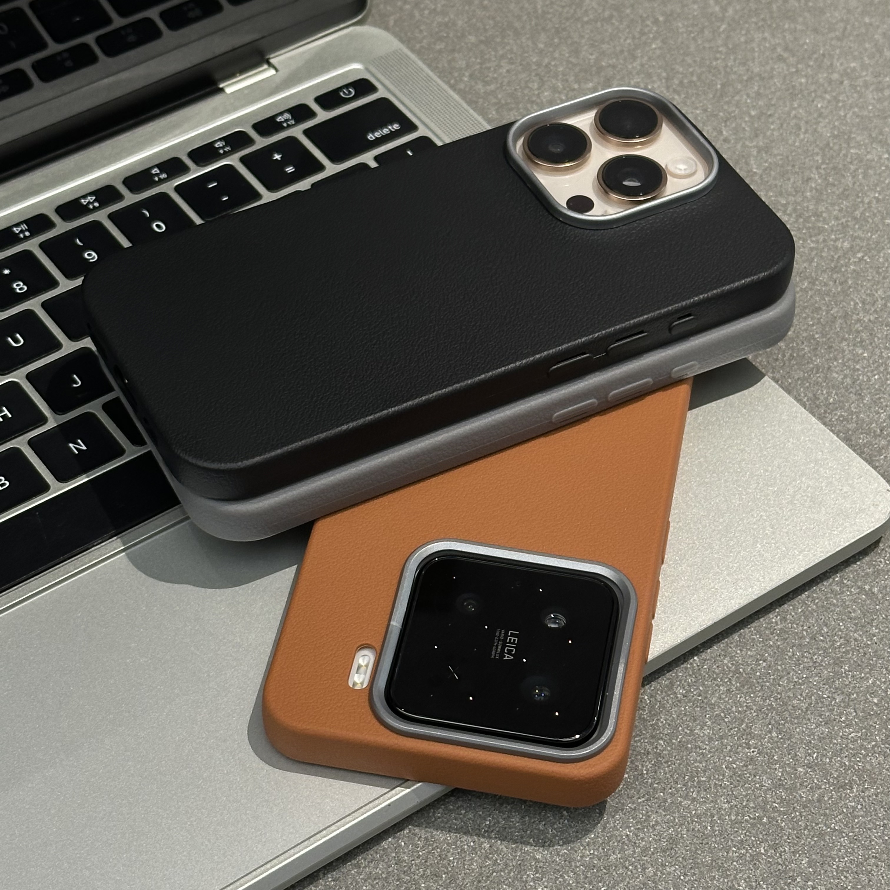 欧克里里高级皮纹适用iPhone17/16promax手机壳华为oppo小米vivo