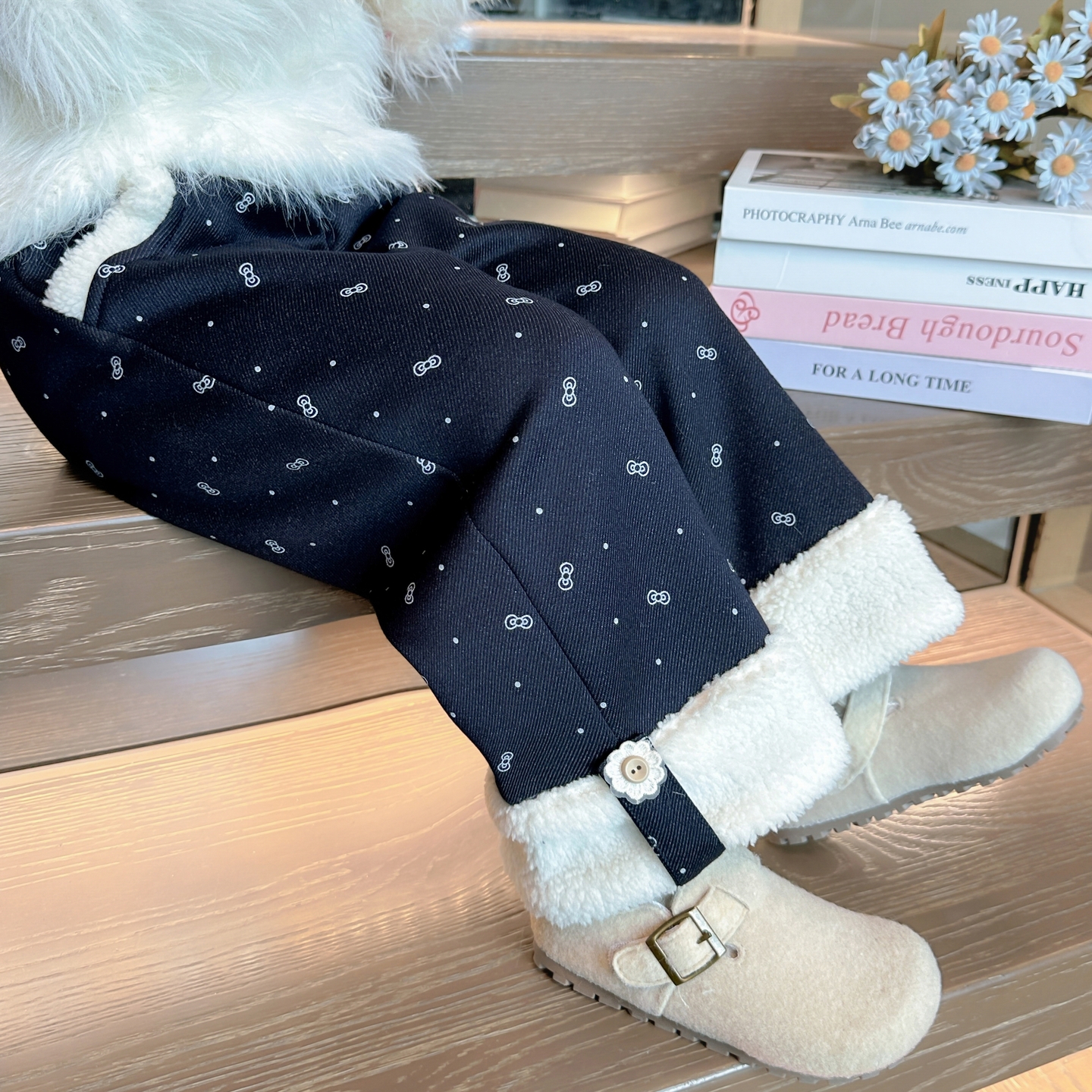 女童加绒裤子儿童韩版洋气加厚休闲裤小女孩宝宝秋冬装2025新款潮