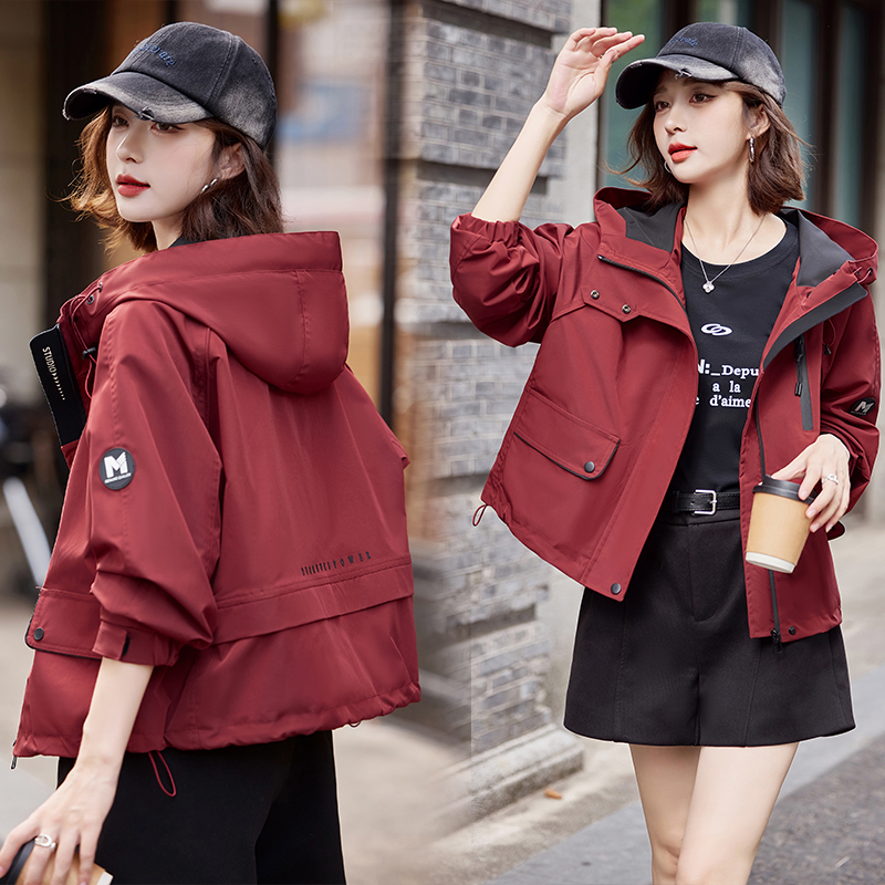 短外套安可拉红外套2024年秋装新款小个子短款韩系宽松休闲上秋季