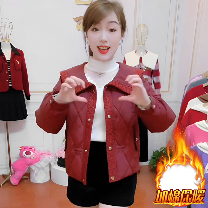 时尚短款气质棉衣女2025年冬季新款洋气显瘦小个子保暖棉服外套潮