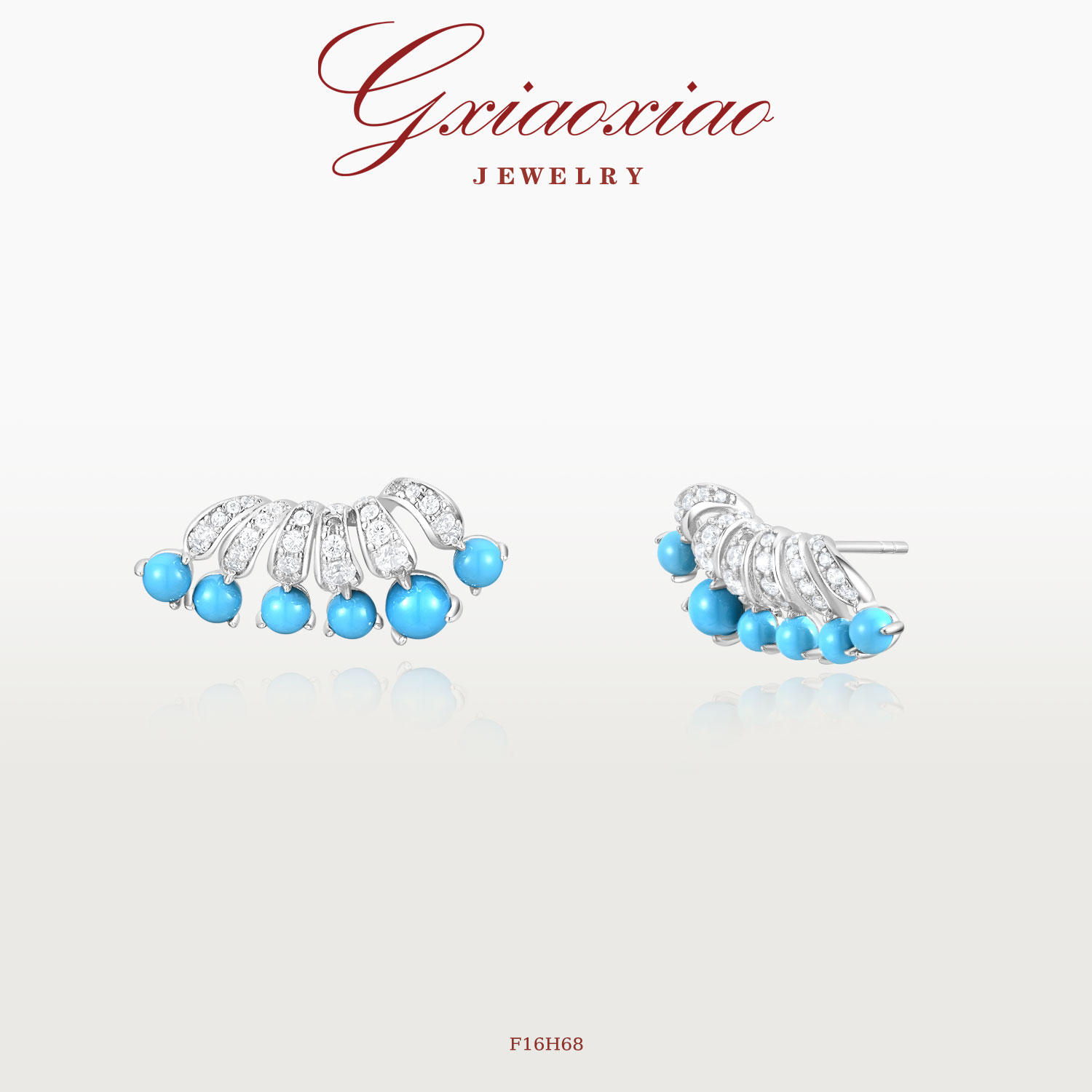 G XIAOXIAO 复古气质设计款百搭耳环 F16H68新年礼物