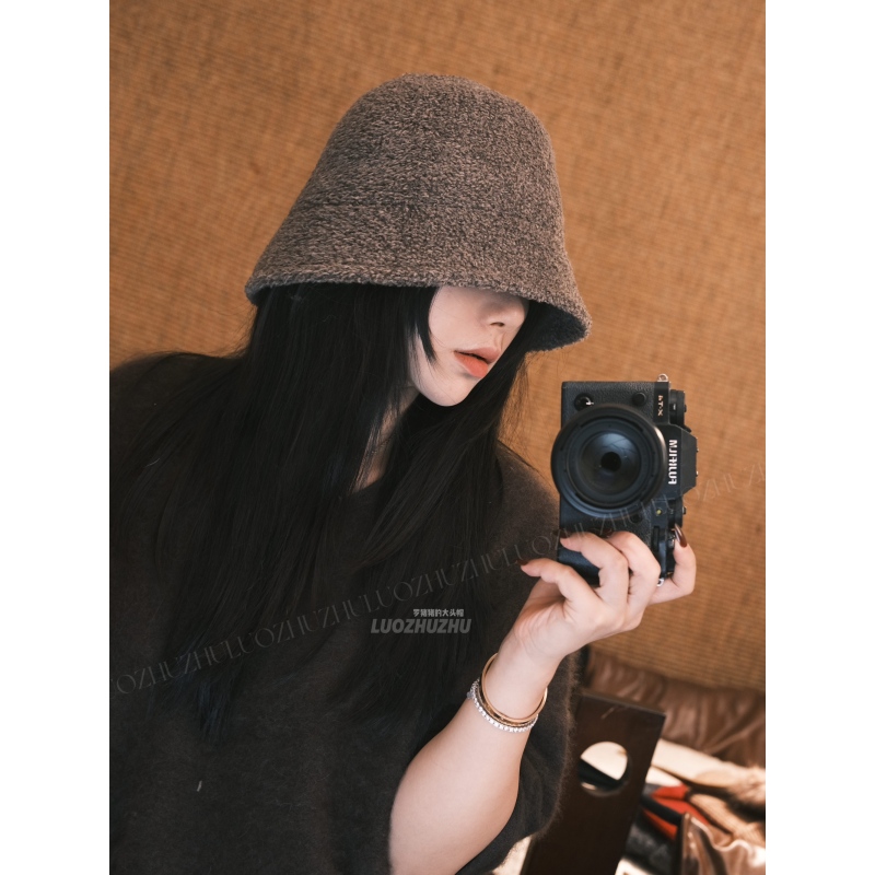 罗猪猪【托卡羊毛】小盆帽渔夫帽盆帽羊毛女款秋冬羊羔