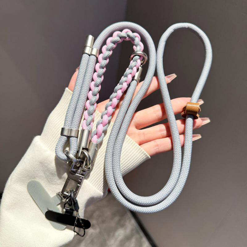 新款灰色系手机挂绳旅游挂脖斜挎可调节防丢万能结实手提手机背绳