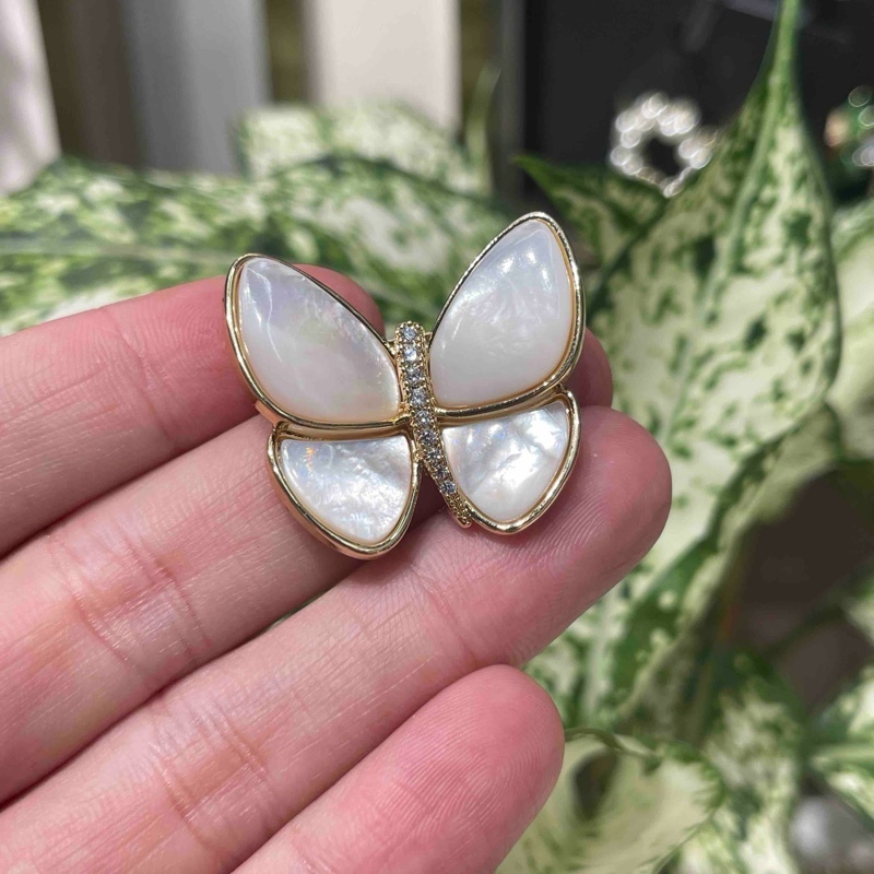 合金胸针 【小魏总珠宝】蝴蝶胸针-3cm