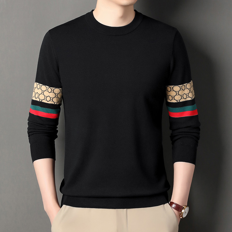 皮尔卡丹【国际大牌】男士高档秋冬羊毛衫半高领保暖毛衣针织打底衫