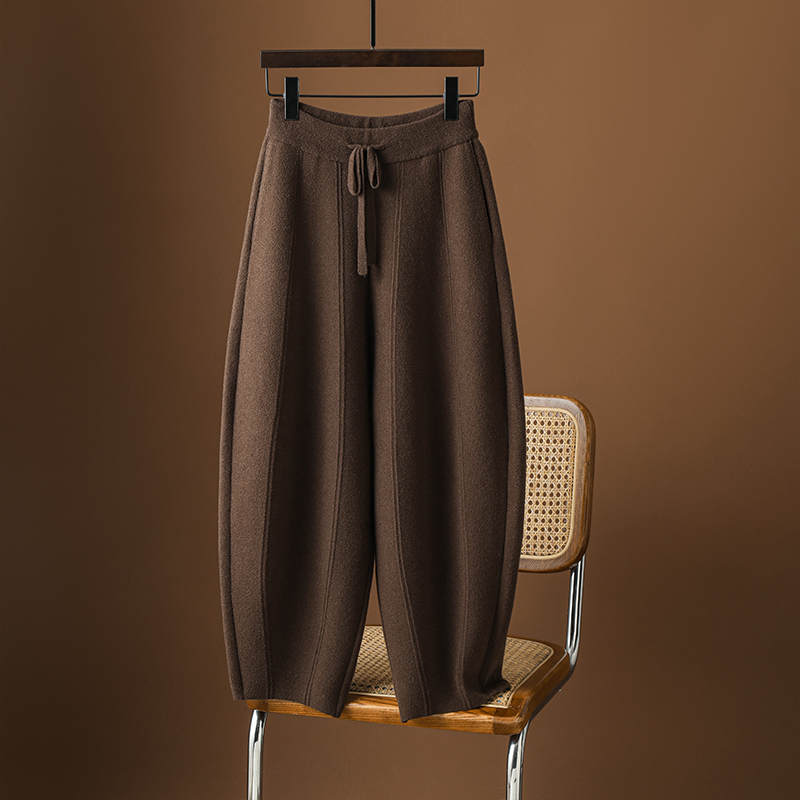 【高端大气的裤子】加厚不起球双面绒弯刀香蕉裤冬季保暖大码休闲裤