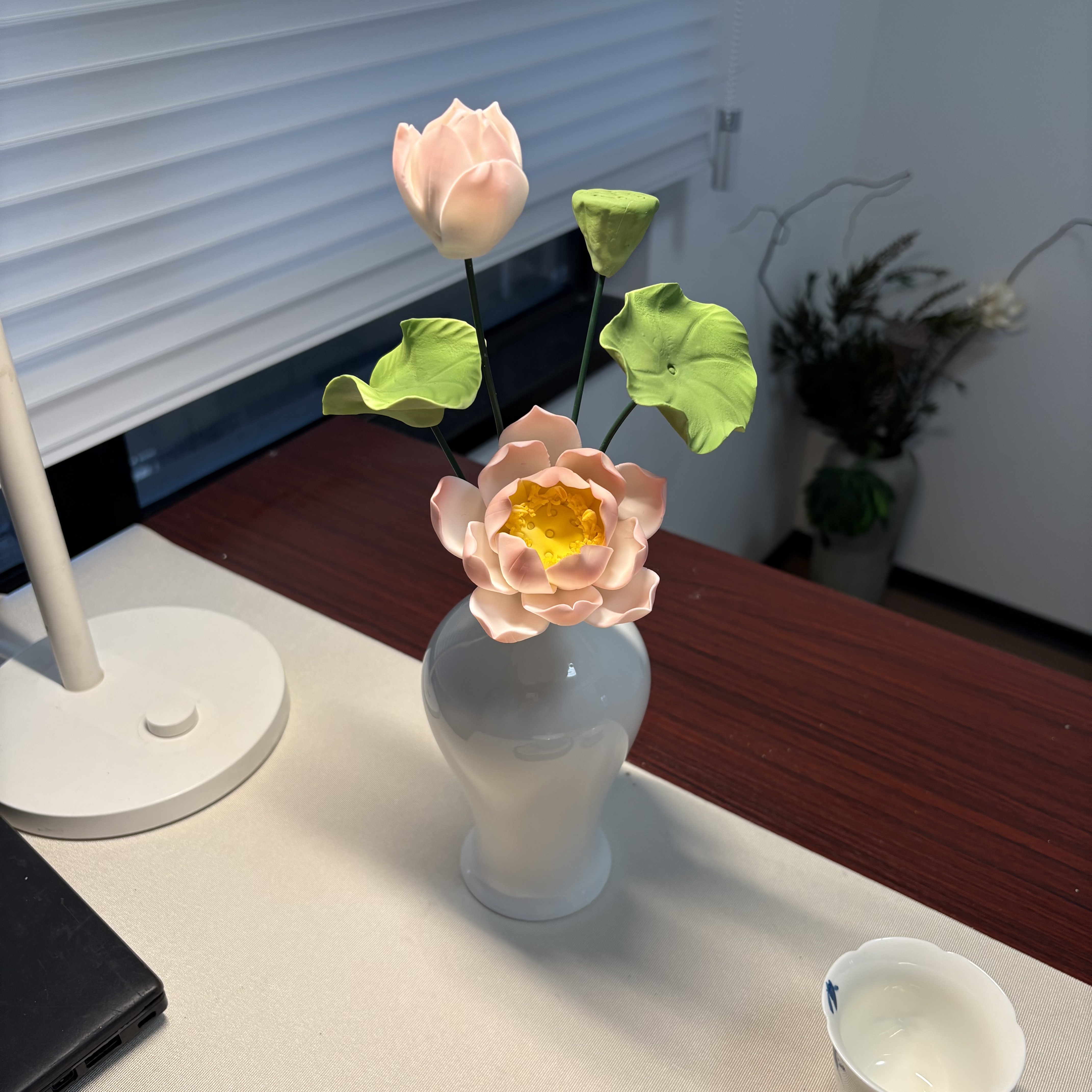 【陶雅集】清荷映玉 荷花套组 （高度约30cm）