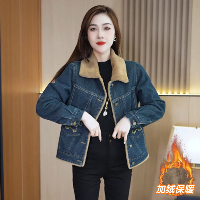 小个子加绒加厚短外套女士韩版2025年秋冬季新款洋气显瘦时尚上衣