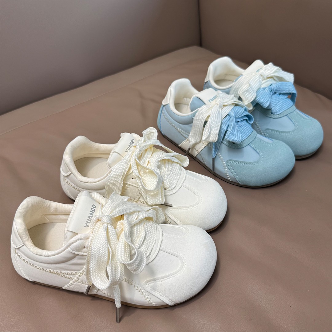 35-43码软底小白鞋2025新款泡芙鞋秋季德训鞋休闲鞋41-42大码女鞋