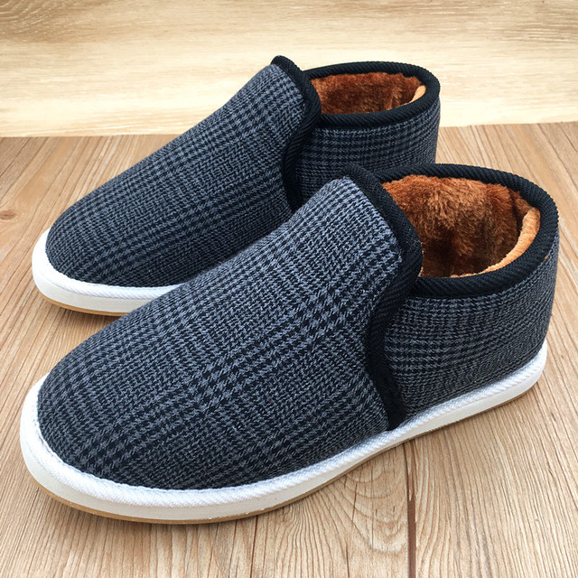 棉鞋男秋冬季加绒加厚老北京手工布鞋女防滑软底中老年休闲保暖鞋