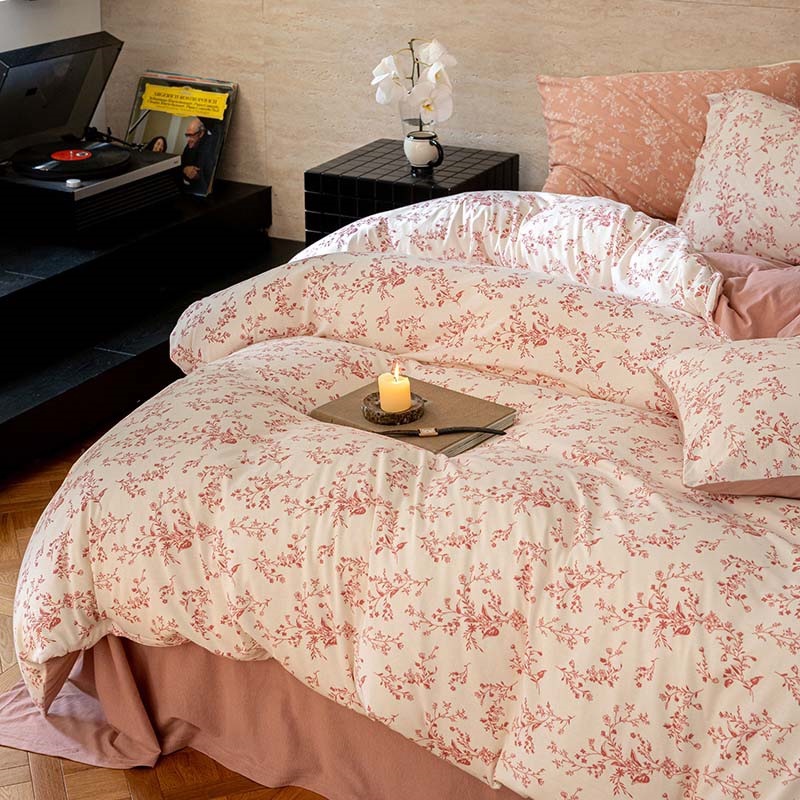 纯棉针织棉舒服母婴级裸睡四件套超柔软全棉床上四件套天竺棉A类