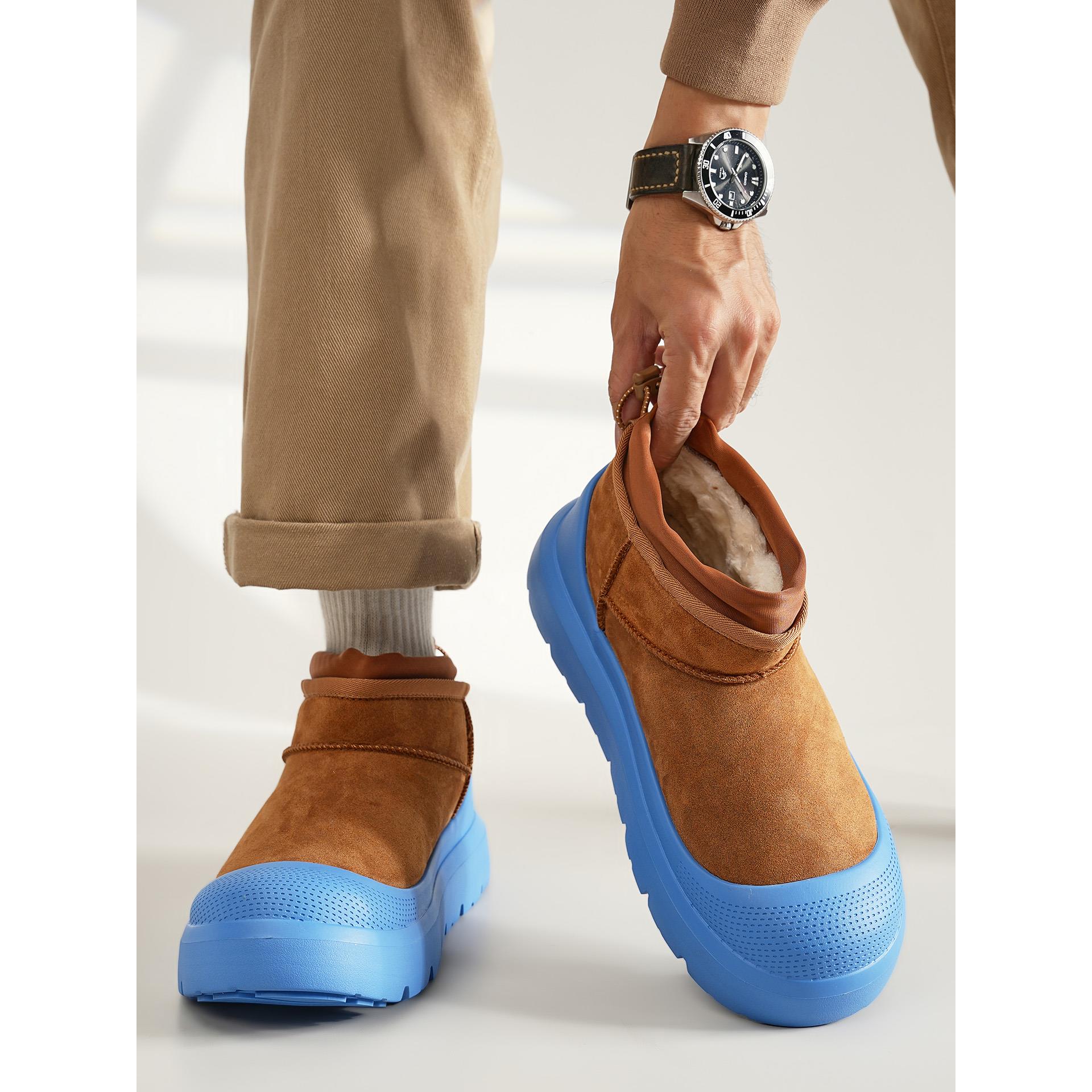 欧洲站潮流塔斯曼厚底雪地靴男冬季皮毛一体潮流百搭时尚保暖鞋女