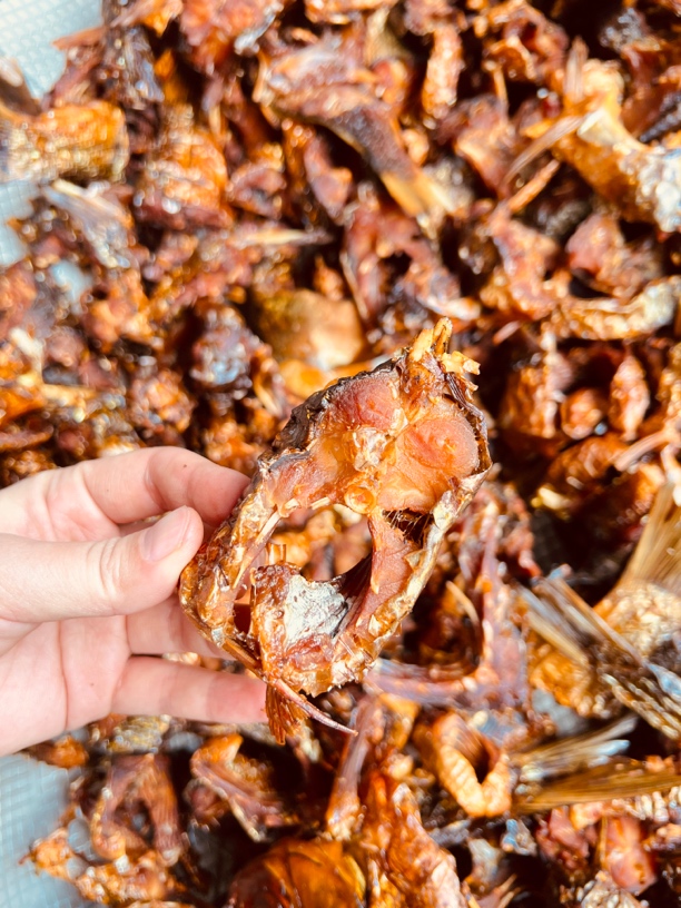 黄尾鱼鱼块干（烟鱼），新鲜江鱼烟熏烘烤干